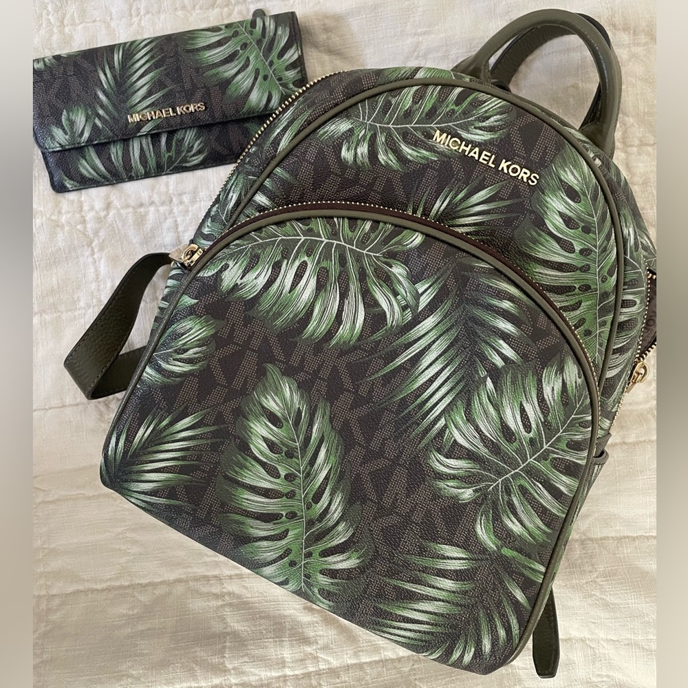 Michael Kors Abbey Backpack Olive Brown Medium bag